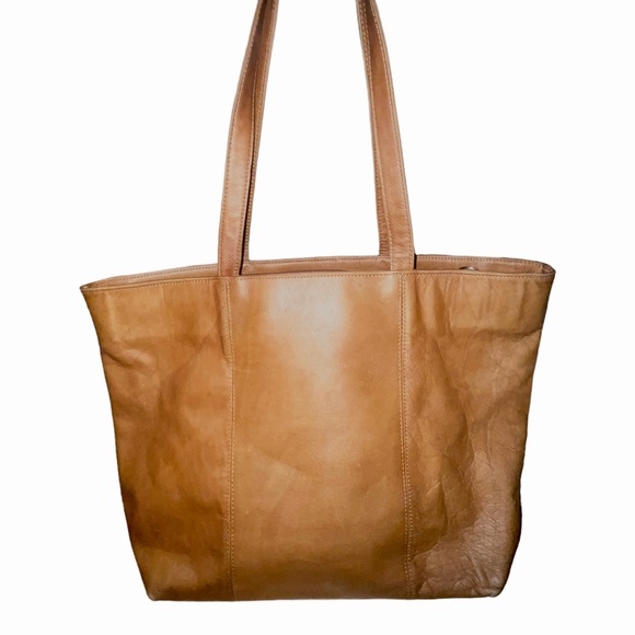Boulder Ridge Handbags - Vintage Boulder Ridge Full Grain Cowhide Leather Large Brown Tote Shoulder Bag